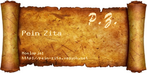 Pein Zita névjegykártya